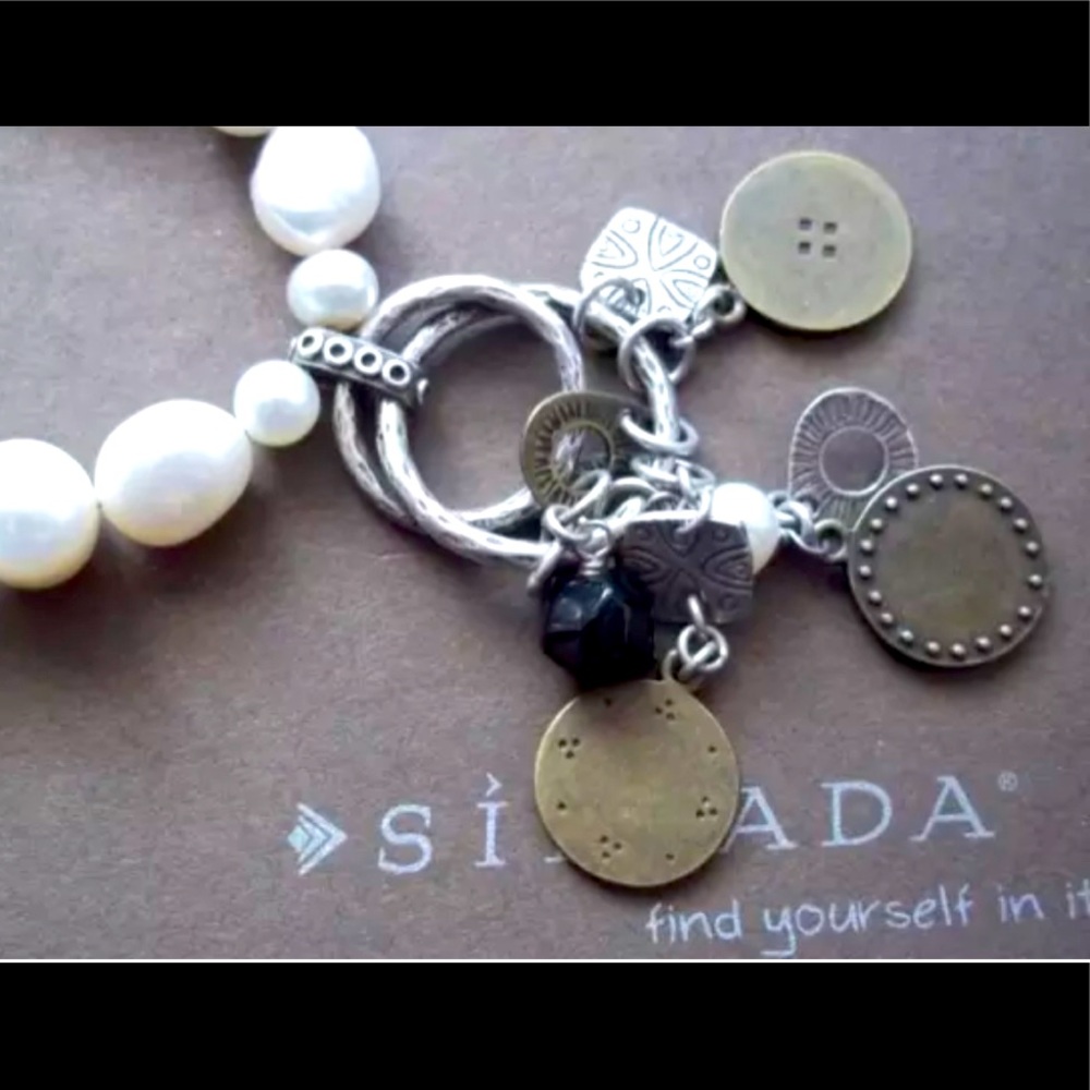 Silpada retired pearl charm tassel necklace. Silpada necklace